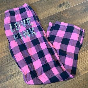 VS PINK checkered sweatpants